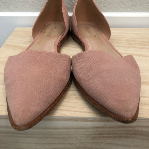 Madewell Blush Pink Arielle D'Orsay Pointed Toe Flats 8 - Picture 5 of 7